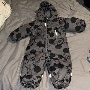 Disney Mickey Mouse Black and Gray Toddler Winter Snow Suit